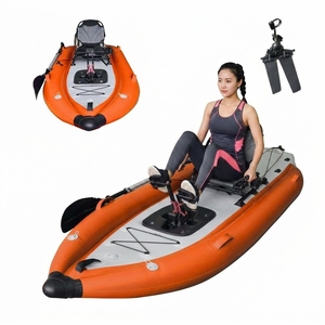 Kayak gonflable à pédales pour la pêche, bateau en PVC à une place avec propulsion par pédales pour <span class=keywords><strong>les</strong></span> lacs et <span class=keywords><strong>les</strong></span> <span class=keywords><strong>rivières</strong></span> - Product Image 2