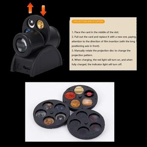 Lámpara de Proyección Lunar USB, Proyector de Planetas, Luz Nocturna LED Reemplazable, Lámparas de Pared con Atmósfera de Constelaciones y Fondo de la Tierra - Product Image 3
