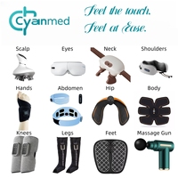 CYANMED OEM ODM Smart Augenmassagegerät mit Luftdruck-Knetfunktion, Vibration, Wärme, wiederaufladbar, KI-Sprachsteuerung, Gesundheitspflege mit Logo