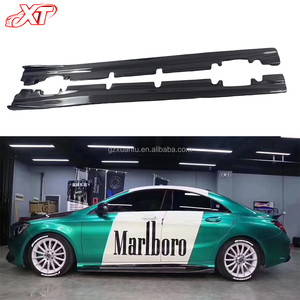 Alerón de labio de extensión de fibra de carbono estilo RZ para <span class=keywords><strong>Mercedes</strong></span> Benz <span class=keywords><strong>CLA</strong></span> clase W117 W176 faldas laterales Bodykit - Product Image 1