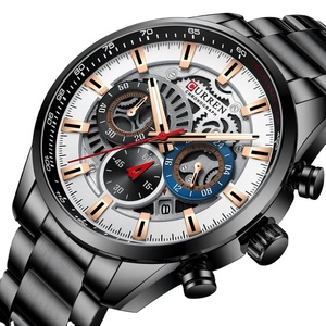 Montre sport pour homme, nouvelle conception, bracelet haut de gamme, boîtier en alliage luxueux, bracelet en acier inoxydable, résistance à l'eau 3ATM, mouvement quartz. - Product Image 2