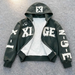 Sudadera con Capucha para Hombre, Estilo Urbano, Invierno 2026, Diseño Original Personalizado, Vintage, Lavada, Bordado 3D, Estampado, Corte Holgado, con Pedrería - Product Image 4