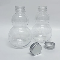 Bouteille de boisson en plastique PET populaire en forme de double gourde pour boissons gazeuses avec bouchon à vis