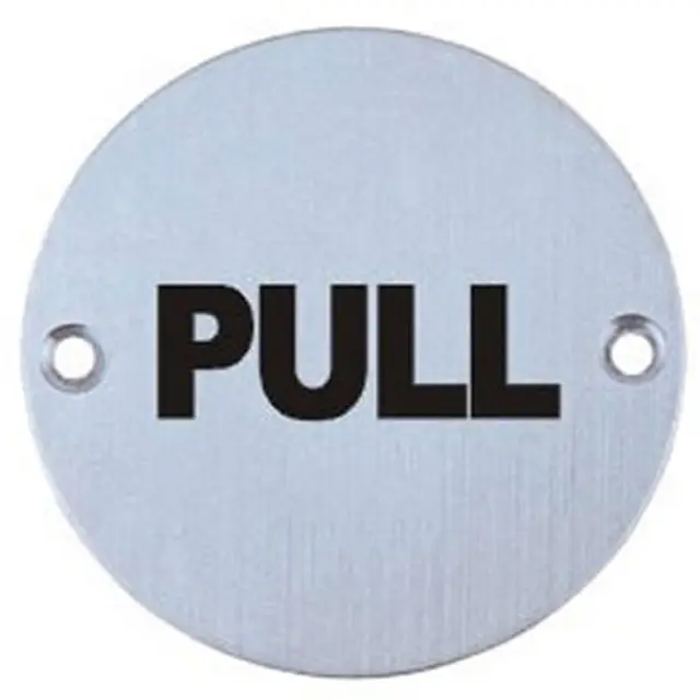 SSP-009 Made in China OEM Pull indication sign plate for hotel