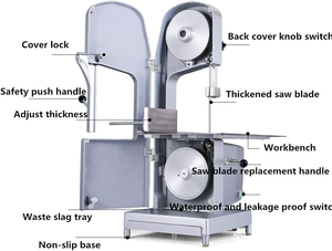 Scie à os professionnelle robuste pour la découpe de viande congelée, scie à ruban avec corps en aluminium, équipement de <span class=keywords><strong>boucherie</strong></span> pour <span class=keywords><strong>boucherie</strong></span> - Product Image 6
