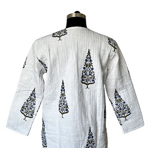 Floral Quilted Botanical Print Bohemian Casual Dresses Open-Front <b>Floor</b>-<b>Length</b> <b>Coat</b> with Batwing Sleeves - Product Image 4