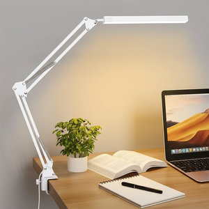 โคมไฟตั้งโต๊ะแบบปรับได้ ยี่ห้อ European Modern Aluminum LED  พร้อมแขนปรับระดับไฟฟ้า DC  ถนอมสายตา ปรับความสว่างได้ <span class=keywords><strong>10</strong></span> ระดับ พับเก็บได้ เหมาะสำหรับสำนักงาน ห้องอ่านหนังสือ - Product Image 2