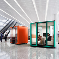 Cabine téléphonique de bureau moderne insonorisée pour réunions commerciales, espace privé, bâtiment de bureau modulaire