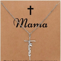 Collar con Colgante de Cruz de Jesús en Acero Inoxidable, Resistente al Agua, con Nombre Personalizado, para Hombre y Mujer