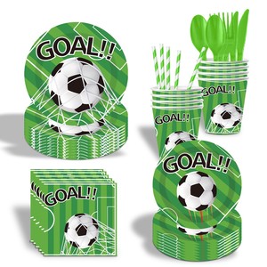 Decorazioni e Accessori per Feste a Tema Golf, Set per 10 Ospiti con Striscione, Tovaglia e Bicchieri Usa e Getta, Stile Moderno - Product Image 2