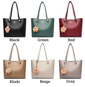 Women's Soft Pu Leather Tote <strong>Bags</strong> Fashion Ladies Handbags Large Capacity Business Daily <strong>Bags</strong> <strong>Solid</strong> Color Women <strong>Black</strong> Tote <strong>Bag</strong> - Product Image 3