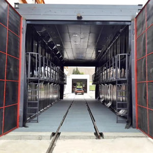 Línea completa eléctrica para llantas de rueda de perfil de aluminio, cabinas de chorro de arena con recubrimiento en polvo para motor de núcleo de camión - Product Image 1