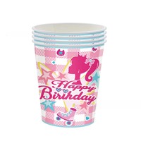 Nappes de fête d'anniversaire princesse rose, thème Babi Girl pour les enfants, filles, poupées princesses, décorations de fête sur le thème des princesses
