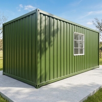 Maison conteneur en structure légère en acier à faible coût, fabriquée en Chine par InnoFuture, avec panneaux sandwich, design contemporain, étanche, pour usage résidentiel.