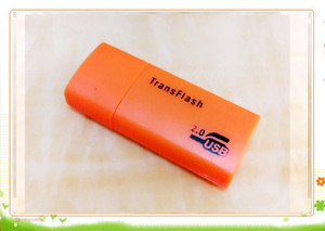 قارئ بطاقات SD صغير سريع TF/SD قارئ بطاقات <span class=keywords><strong>USB</strong></span> 2.0 مع محول ذاكرة بغطاء قارئ بطاقات ذكي خالي من السائق من المصنع مباشرة - Product Image 4