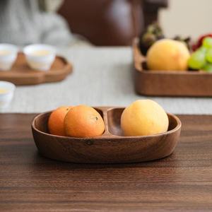 Round Divided Wooden Serving <b>Tray</b> With 5 Compartments For Spices And <b>Snacks</b> Household Use - Product Image 4