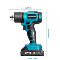 Pistolet à air comprimé électrique au lithium pistolet de contrôle de température sèche-cheveux industriel machine thermorétractable haute puissance
