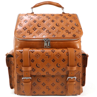 Mochila de viaje de gran capacidad, mochila informal de piel sintética para portátil, mochila escolar de moda para exteriores, para hombres y mujeres