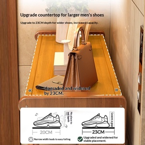 <span class=keywords><strong>Scarpiera</strong></span> Moderna Minimalista in Legno a Più Livelli con Strato Superiore per Esposizione, Adatta per Ingresso, Soggiorno <span class=keywords><strong>e</strong></span> Dormitorio - Product Image 3