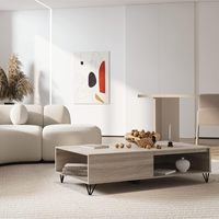Salon en bois table basse design luxe moderne
