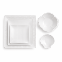 Service de vaisselle en mélamine de qualité alimentaire, sans BPA, non toxique, incassable, compatible lave-vaisselle, certifié pour hôtels et restaurants