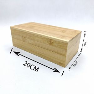 Bamboo <b>Rectangular</b> Storage Box With Lid For Jewelry <b>Watch</b> Eyewear Packaging 4cm Height DS6528 - Product Image 3