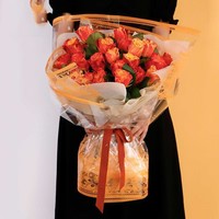 Papier d'emballage floral en cellophane OPP, matériau d'emballage transparent coloré et imperméable pour bouquets