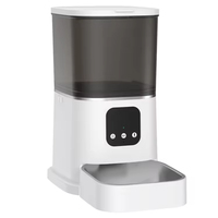 Distributeur automatique de nourriture pour chat et chien de 5 L, alimenté par batterie, avec minuterie, écran LCD, contrôle par application, léger, durable, portable