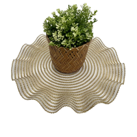 2025 Offre Spéciale moderne feuille de Lotus Design tapis de Table tissés antidérapants napperons en plastique pour Tables à manger
