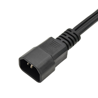 Kabel Daya Aplikasi Komputer Bentuk Y Berkualitas Tinggi, Steker C14 ke 2C13 Female dan Kabel Daya Splitter Y C13