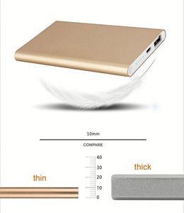 Vente en gros de mini-batteries externes ultra-minces en métal Li-Polymère, chargeur mobile, batterie externe 3000/4000 mAh - Product Image 6