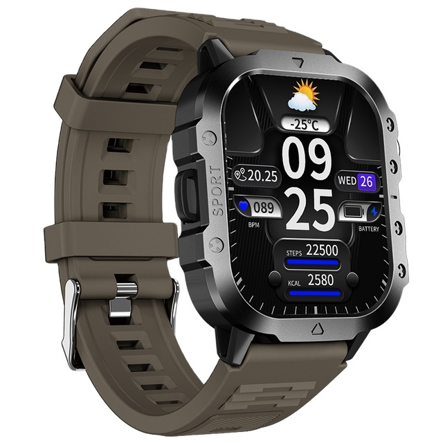 New Arrival H12 Square Silica Gel Fashion TFT Touch Screen BT Call Android IOS Blood Oxygen Heart Rate Monitoring Fitness Sport
