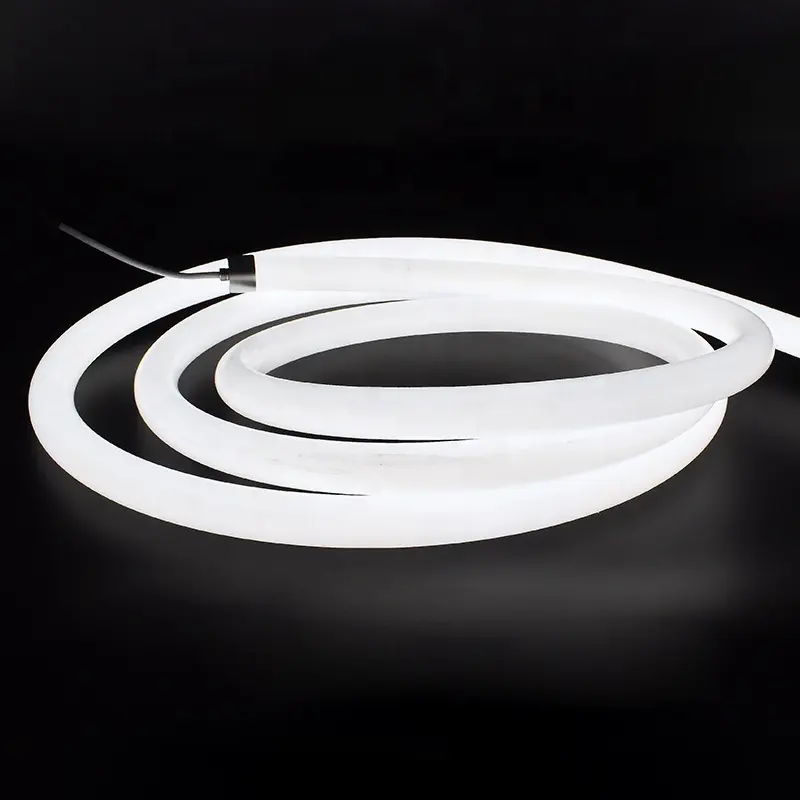 LED Neon Flexible Tube 360 Degree DIY Styling 12V 24V IP65 White 3000K 6000K Round 360 Neon Rope Lights
