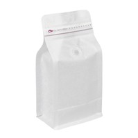 Sacs à café personnalisés en PBAT imprimés numériquement par gravure rapide, avec valve et fermeture éclair, fond plat, 250g 500g, pour emballage de haricots noirs et aliments pour bébés