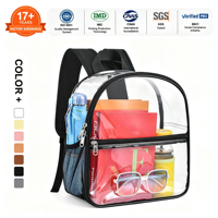 Petit sac à dos transparent pratique et approuvé pour les concerts scolaires, le travail et les stades.