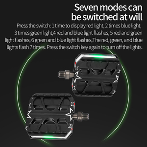 <span class=keywords><strong>Pedales</strong></span> de plataforma de bicicleta antideslizantes <span class=keywords><strong>ligeros</strong></span> Pedal de bicicleta eléctrica antideslizante y duradero Bicicletas para adultos y <span class=keywords><strong>pedales</strong></span> de luz de colores para bicicleta MTB - Product Image 4