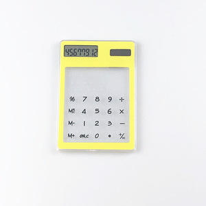 Transparent Solar Powered Mini Calculator JHD-815 8 Digits Touchscreen For Students With Logo Printing Option - Product Image 4