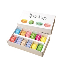 Boîtes à macarons personnalisables Boîte à gâteaux en papier d'art finition mate impression feuille d'or pour cadeaux Plateau à chewing-gum sucre huile d'olive