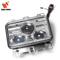Faro LED Rectangular de 6.5 Pulgadas, 6000LM Súper Brillante con DRL H4, Luz Alta y Baja, Impermeable IP67, Proyector Triple, YW-5991