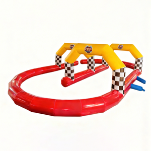 Casa Inflable Personalizada con <span class=keywords><strong>Pista</strong></span> de Carreras y Túnel para 6 Niños, Juego de PVC Impermeable para Interiores/Exteriores con Fácil Instalación - Product Image 1