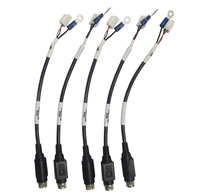 Câble d'alimentation DC mâle HINICABLE DIN4P, conducteur en cuivre étamé pour assemblages de câbles isolés en PVC noir 2725 24AWG