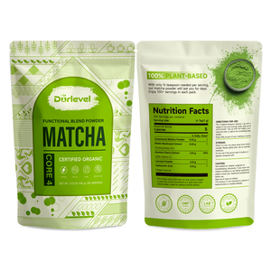Mélange de poudre de matcha avec champignons Reishi et cerise acérola Mélange de superaliments de thé vert naturel Mélange de matcha - Product Image 3