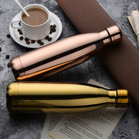 Botellas de agua personalizadas, termo de café con aislamiento al vacío, doble pared, barata