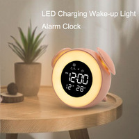 Despertador con luz LED inteligente para niños, despertador, amanecer y Noche