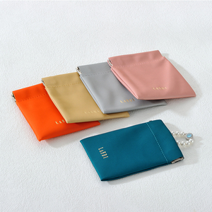 Nouveauté : Pochette de rangement en cuir PU rose avec logo personnalisé pour bijoux, portefeuille automatique, écouteurs et lunettes - Product Image 2