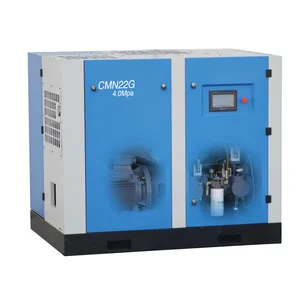 Compressor de ar giratório do parafuso da fase monofásica 220/230/240V 8 ~ 10 barra 4 quilowatts 5,5 HP 360L/min PM VSD com tanque do receptor do ar