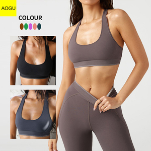 <span class=keywords><strong>Reggiseno</strong></span> Sportivo da Donna Personalizzabile con LOGO, <span class=keywords><strong>Fascia</strong></span> Elastica ad Alto Impatto, Modello Racer Back per Yoga - Product Image 5