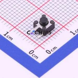 TS-1009B-AR03816 Tactile Switch Through hole Component THT Switch Single Pole Single Throw Round Button 1.6N Right Angle Insert - Product Image 1