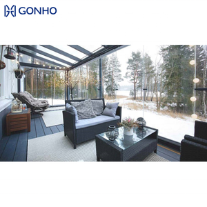 ห้องรับแดดทรงหลังคาลาดเอียง GONHO ดีไซน์ทันสมัย ทำจากอะลูมิเนียม กระจกนิรภัยสองชั้น Low-E เป็นมิตรกับสิ่งแวดล้อม เหมาะสำหรับบ้านพักอาศัย สวนกลางแจ้ง และระเบียง - Product Image 4
