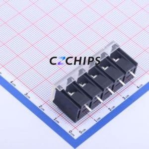 KF28S-7.62-5P Barrier Terminal Block Through hole Component (THT),P=7.62mm Connector With Cover Plate 7.62mm 1x5P Straight Pin - Product Image 2